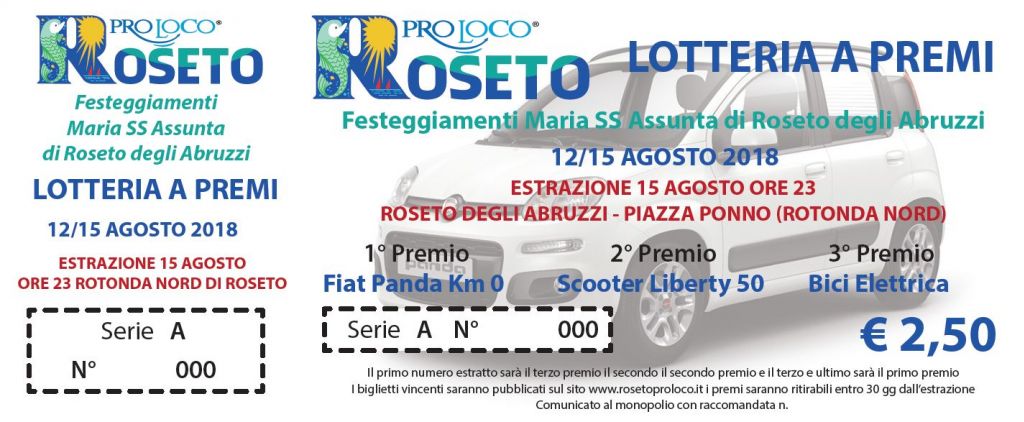 Regolamento della “Lotteria di ferragosto”